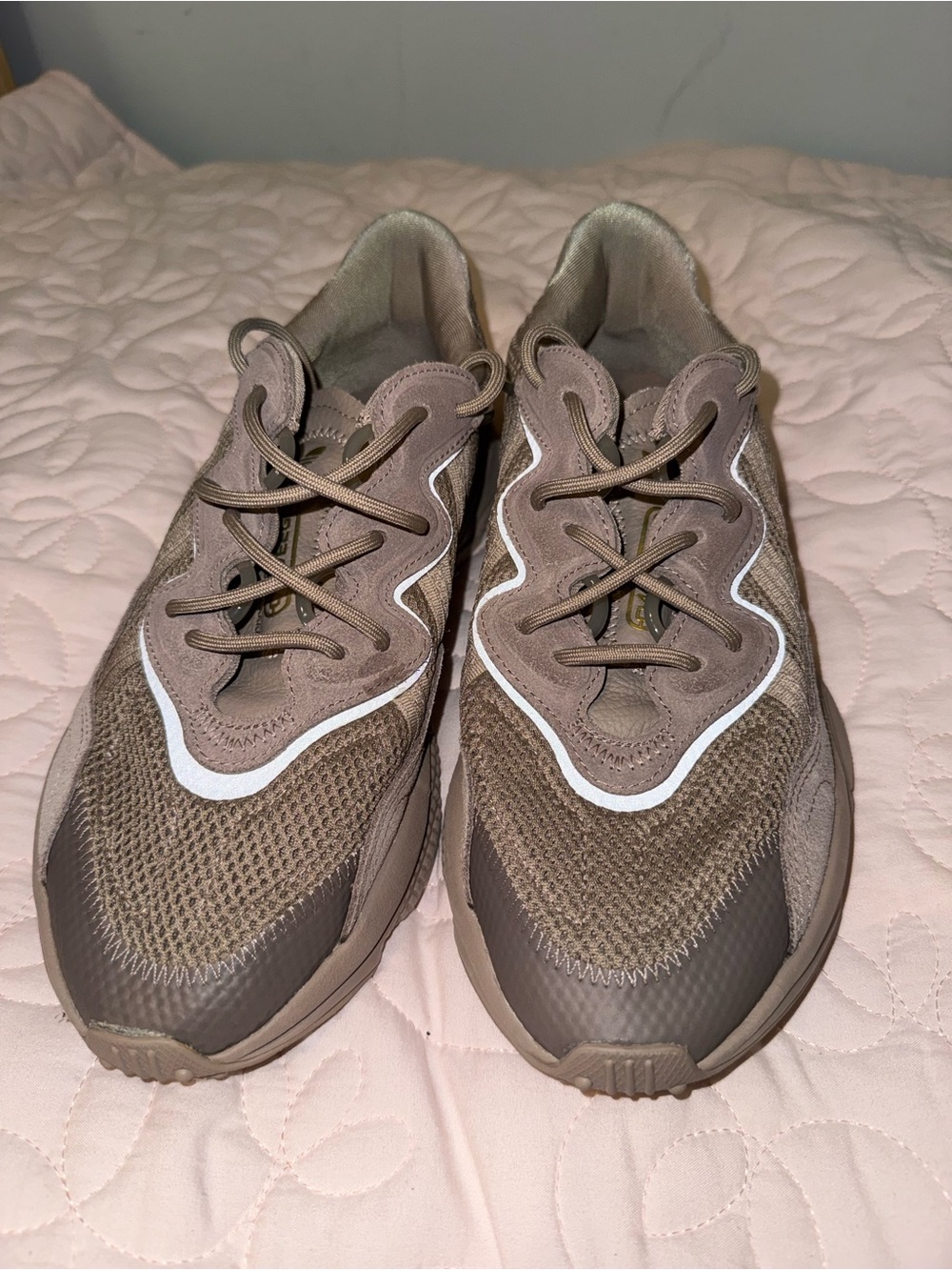 adidas Men's Sneakers in Taupe with White Accents